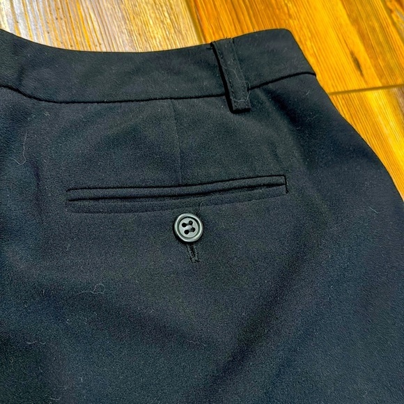 Piped, casual black dress pants size 2 - Picture 3 of 11